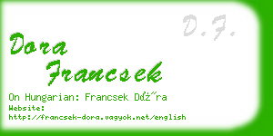 dora francsek business card